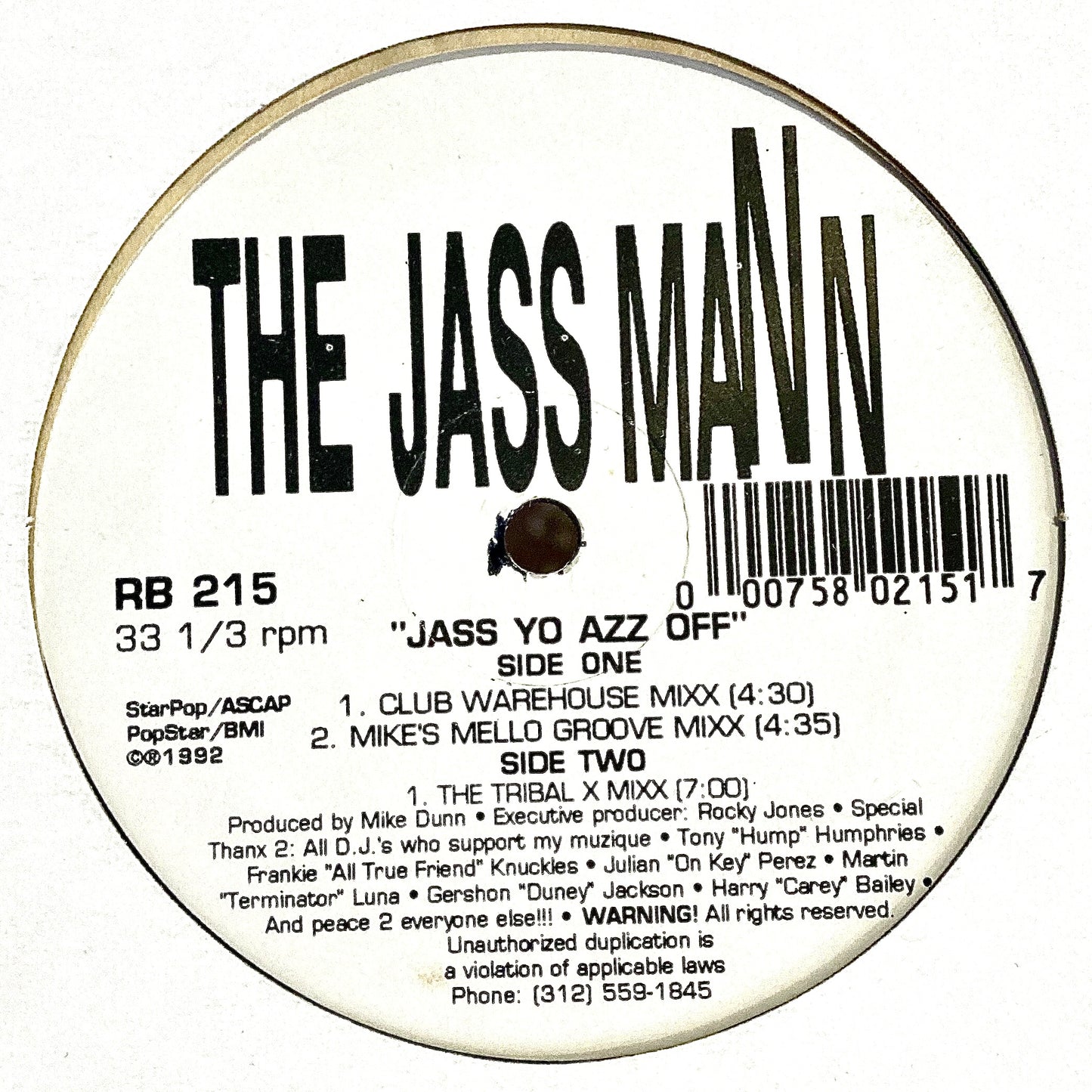 The Jass Mann – Jass Yo Azz Off
