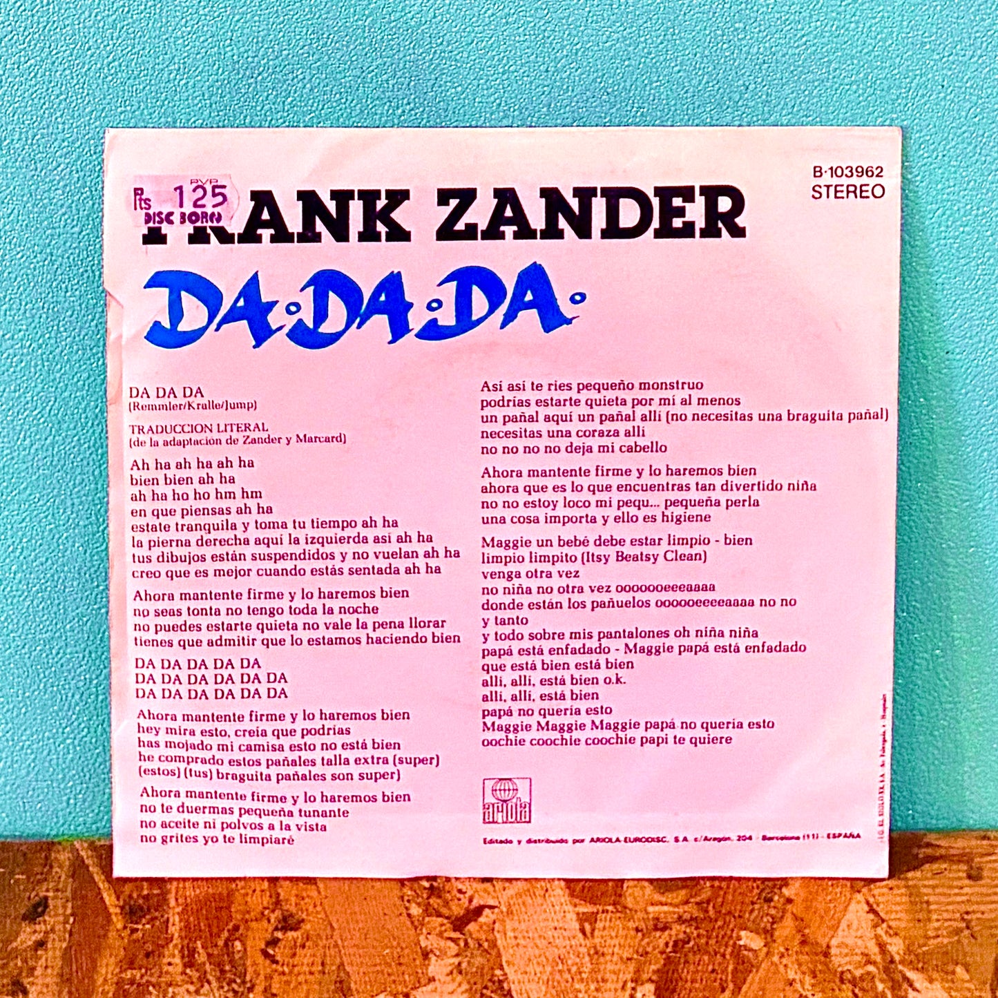 Frank Zander – Da Da Da