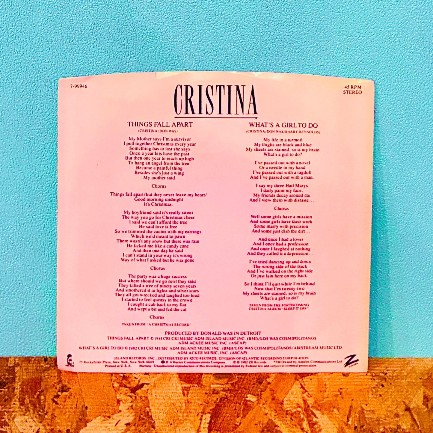 Cristina – Things Fall Apart