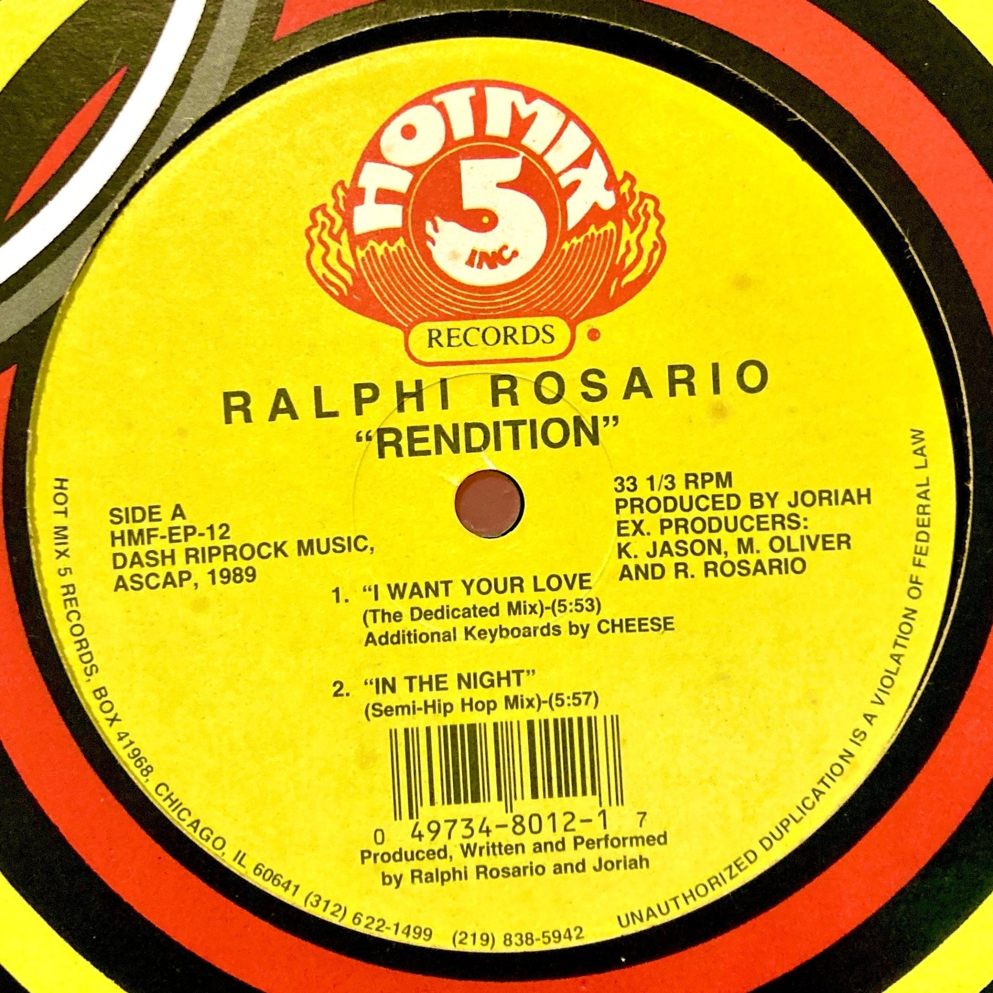 Ralphi Rosario – Rendition - レコード