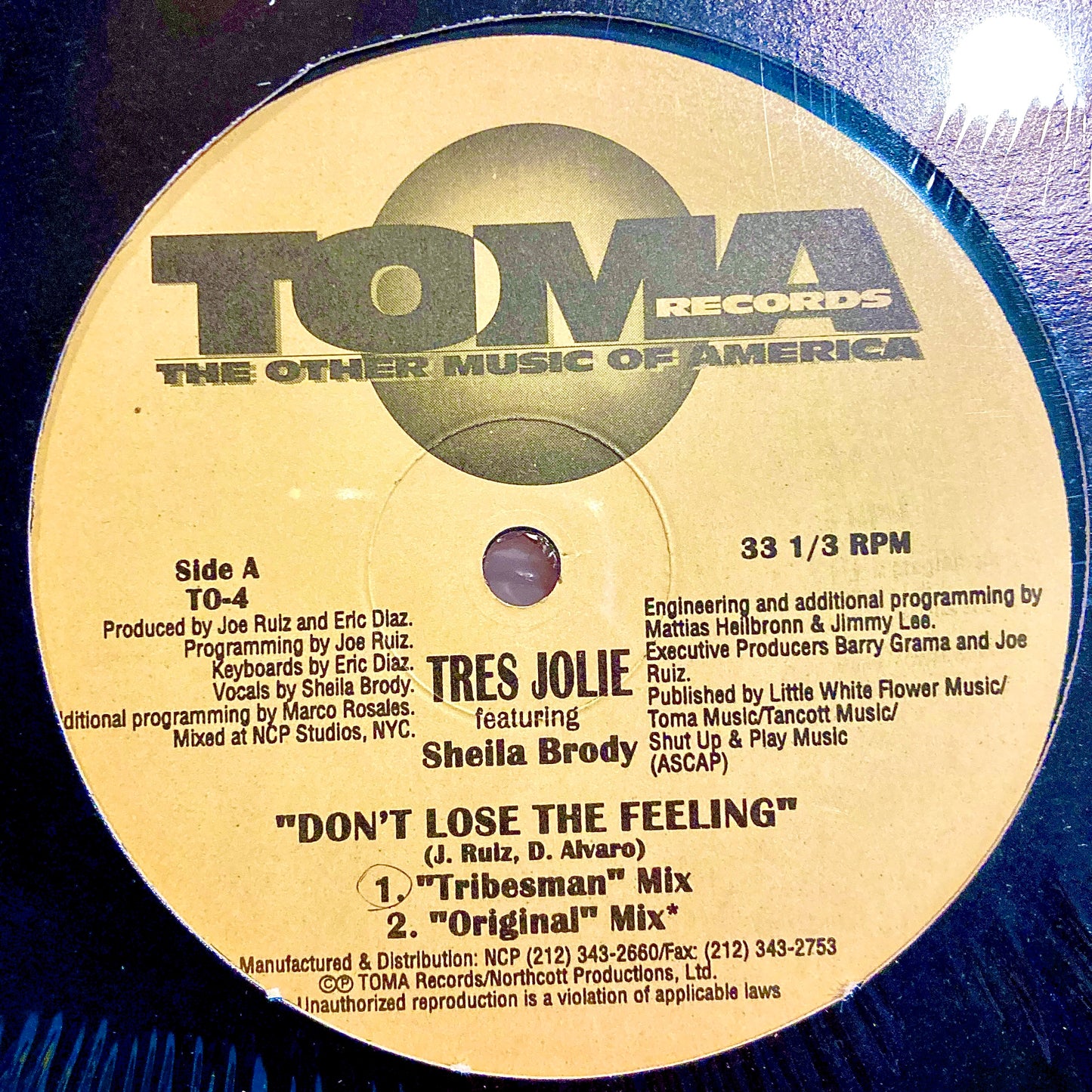 Tres Jolie Featuring Sheila Brody ‎– Don't Lose The Feeling