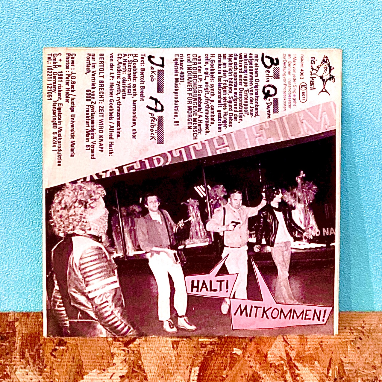 Heiner Goebbels – Berlin Q-Damm 12.4.81